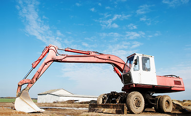 Image showing wheel loader excavator