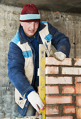 Image showing construction mason worker bricklayer