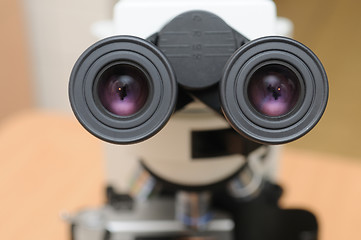 Image showing close-up medicine microscope