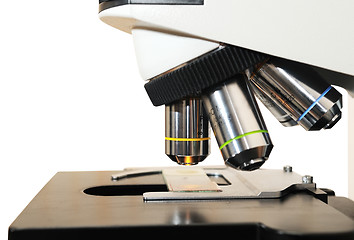 Image showing close-up medicine microscope (isolated)