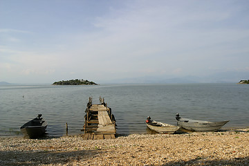 Image showing wooden fishing boats