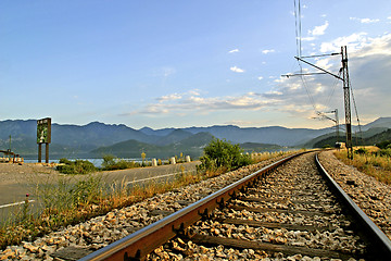 Image showing empty railroad track