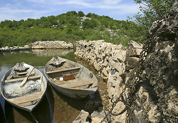 Image showing traditional fishing boats