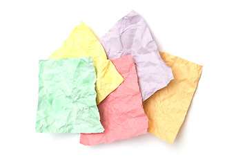Image showing Crumpled note papers