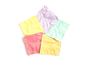Image showing Crumpled note papers