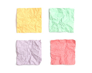 Image showing Crumpled note papers