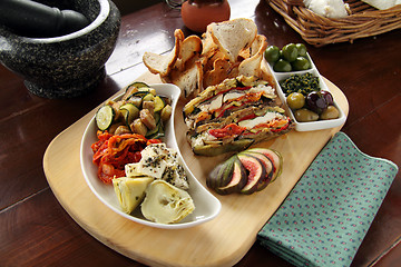 Image showing Rustic Vegetarian Platter