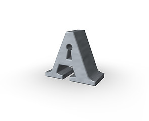 Image showing letter a with keyhole