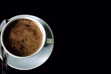 Image showing black capuccino