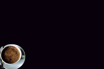 Image showing capuccino black background