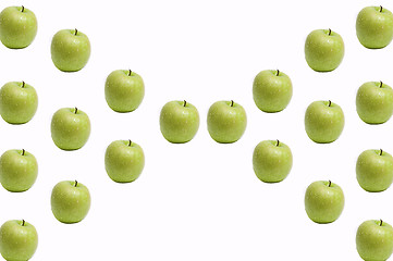 Image showing green apples pattern