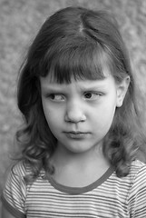 Image showing portrait of a sad girl