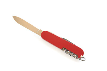 Image showing open red penknife