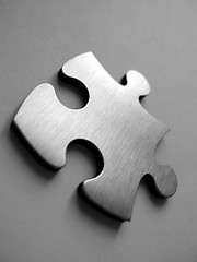 Image showing Metallic jigsaw