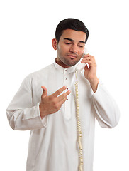 Image showing Middle eastern arab businessman on the phone