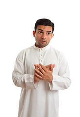 Image showing Worried middle eastern business man