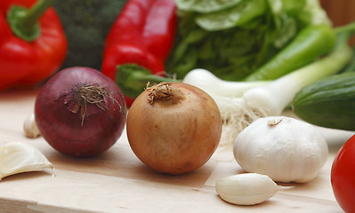 Image showing Onion and garlic