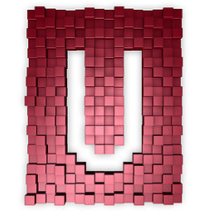 Image showing cubes makes the letter u