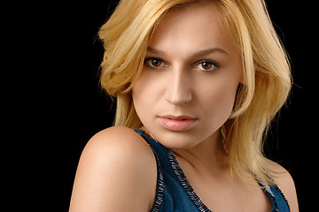 Image showing Portrait of a beautiful blonde