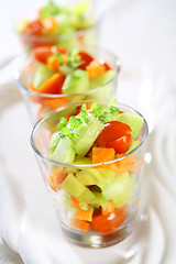 Image showing Three small salads