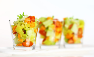 Image showing Three small salads