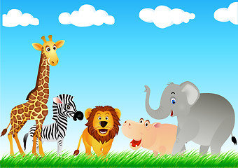 Image showing Funny wildlife animal cartoon