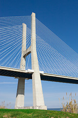 Image showing View of the Vasco da Gama bridge - Lisbon