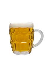 Image showing Beer mug full of lager beer