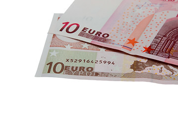 Image showing Euro banknotes money