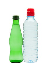 Image showing Bottles of water isolated on the white