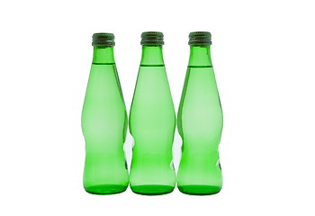 Image showing Bottles of water isolated on the white