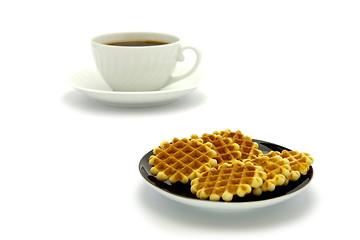 Image showing Cookies and coffee cup