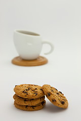 Image showing Cookies and coffee cup