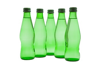 Image showing Bottles of water isolated on the white