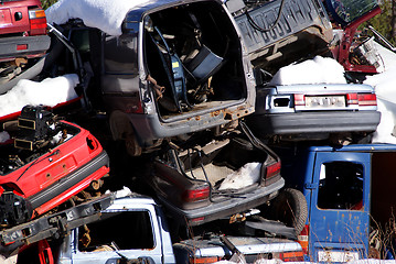 Image showing Cars in Junkyard