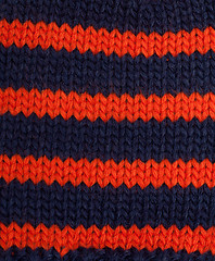 Image showing Knitted colour plaid fabrics