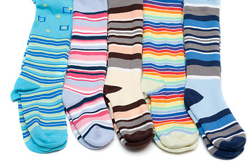 Image showing Colour baby striped pantyhose