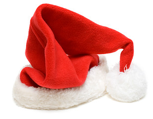 Image showing Red cristmas hubcap santa