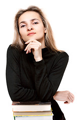 Image showing Beautiful girl with book