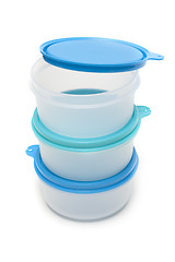 Image showing Set round plastic container