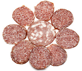 Image showing Sausage slice put by pattern