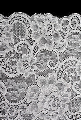 Image showing White decorative lace with pattern