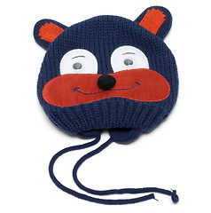Image showing Child knitted hat with pattern
