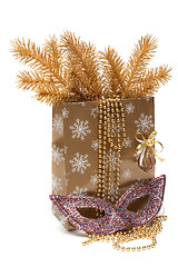 Image showing Cristmas gift package, mask