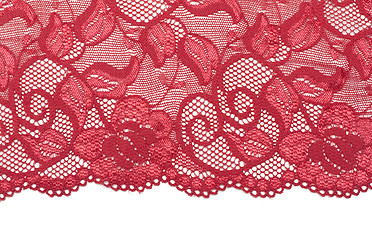 Image showing Red decorative lace