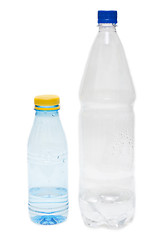 Image showing Two plastic bottles with water