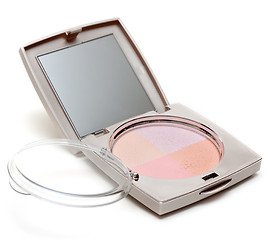 Image showing Set of the make-up with mirror