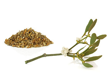 Image showing Mistletoe Dried and Leaf Sprig 