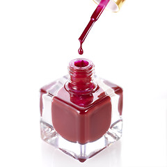 Image showing Red nail polish