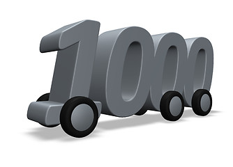 Image showing one thousand on wheels